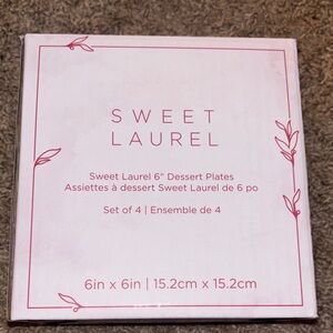 White Dessert Plates Set of 4